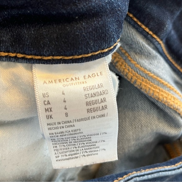American Eagle Women's Blue Skinny Jeans size 4 - Picture 5 of 5